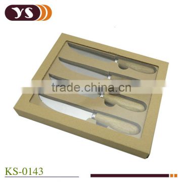 2014 New Arrival 4pcs Steak Knife Set,with Wood Handle