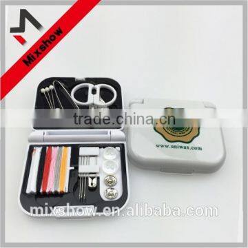 Foldable travel sewing kit with mirror