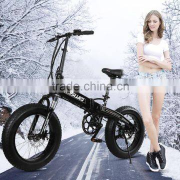 2016 china manufactory cheap lithium 48v 350w 8fun motor folding snow fat tire electric bike electric bicycle
