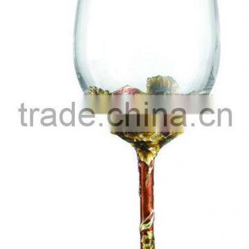 RORO Golden Harvest Grape Enamel Crystal Glass Big Red Wine Glass