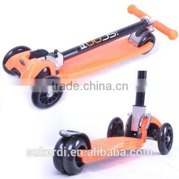 Patent folding scooter 120mm 4 wheel scooter kick scooter with pedal