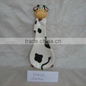 ceramic cow soup spoon