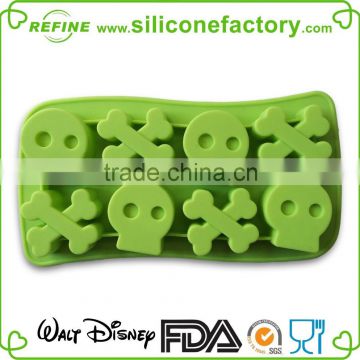 100% food grade customized skull shape silicone chocolate mold