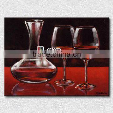 Red wall hangings glass painting pictures