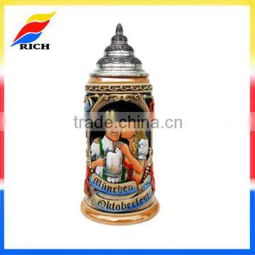 custom German Oktoberfest ceramic stein beer mugs