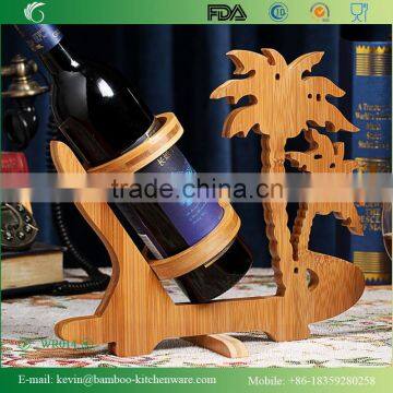WR014/wood Premium Bamboo Wine Rack Wooden Bottle Wine Holder Antique Display Wine Kitchen Rack photo-3