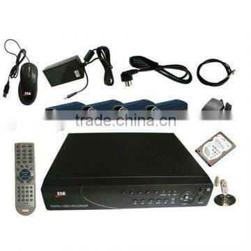 4CH H.264 CCTV DVR system and GSM alarm system two-in-one kit
