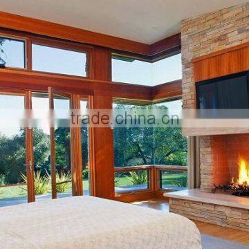 Modern Cobble Fireplace