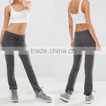 Apparel Supplier Casual Wear Flare Soft Touch Grey Mix Loose Plain Sweat Pants