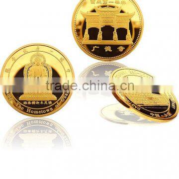 custom buddha souvenir gold coin