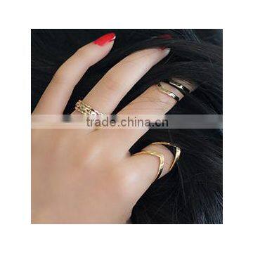 New Stainless Steel Jewelry Triangle Set Rings photo-5