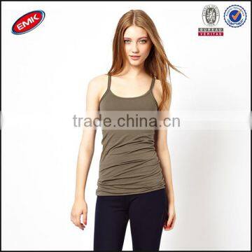 longline vest stretch cotton spaghetti strap tank top for women in bulk