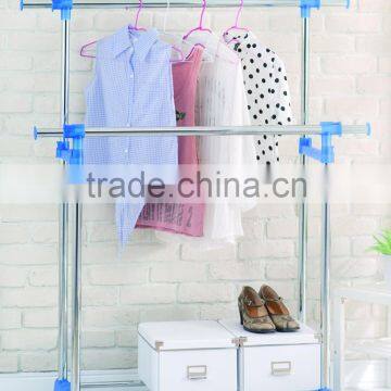 Double Movable Garment cloth rack