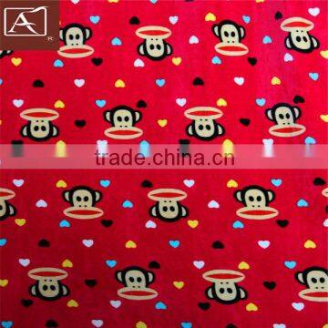 flannel fabric for baby cartoon design micro soft blanket flannel 100% polyester