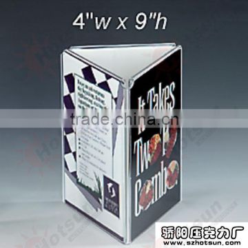 restaurant table menu tent/menu displays/menu holder