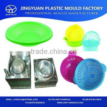 China Taizhou Huangyan Jingyuan food basket mould making/OEM Custom plastic food basket injection mould/molding manufacturer