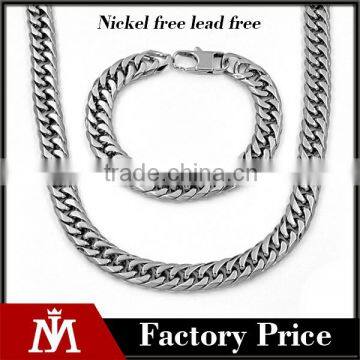 Fashion and hot sale wholesale stainless steel jewelry steel chain jewelry set