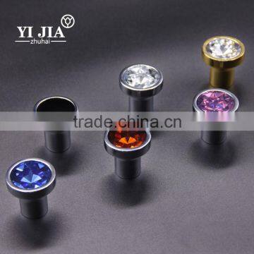 1 1/9 Inch Zinc Base Chrome Plated Amethyst Glass Knob photo-6