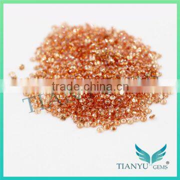 New Style Heat CZ Stone for Jewelry 2mm D-Champagne Round Brilliant Cut Loose Synthetic Cubic Zirconia Price