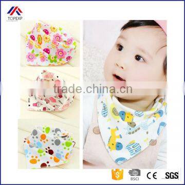 100% Organic Cotton Double Sides Design Absorbent Bandana Drool Various Styles Cute Baby Bibs