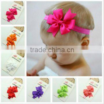 boutique baby elastic headband with bows baby headband