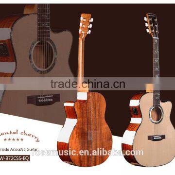 41inch the Best Quality Handmade Acoustic Guitar With Fishman Pickup ISY-601, Guitar Bag (W-972SS-EQ)