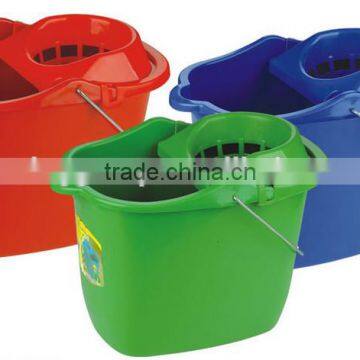 plastic mop bucket with 4 wheels