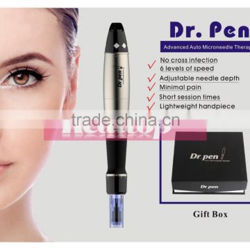 Micro needle skin rejuventation vibration electric dermaroller needle length adjustable mesoroller