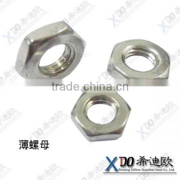 310S. 317L. C276. 1.4529 stainless steel hardware fasteners DIN439 thin hex nut