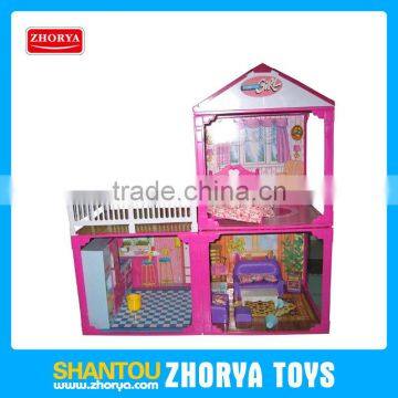 Zhorya Hot Selling Delicate Doll House Play Set Beautiful Design Doll House For Girls