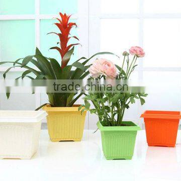 Square flower pot garden decoration & cheap square plastic flower pot