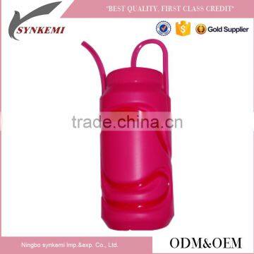 Creative 350ml PE drink water bottle with straw