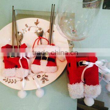 Hot-selling Christmas Decorations For Cutlery Set Christmas Tableware Storage Kits Christmas Cutlery Decorative Clothes photo-2