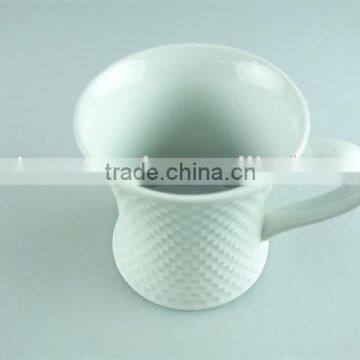 Unique Shape White Ceramic Coffee Mug With Cheap Price in Stock photo-2