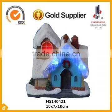 4" Resin Christmas Village Houses With LED