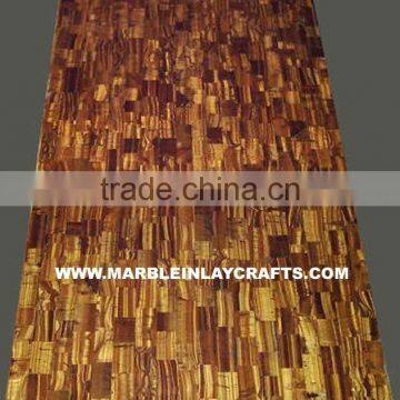Semi Precious Handmade Tiger Eye Table Top