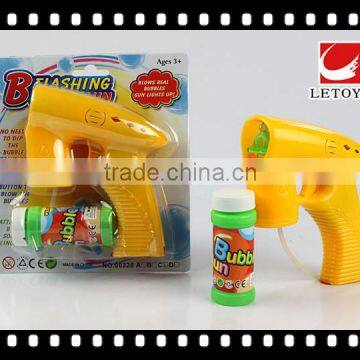 factory supply solid color bubble gun with 1 bottle bubble water