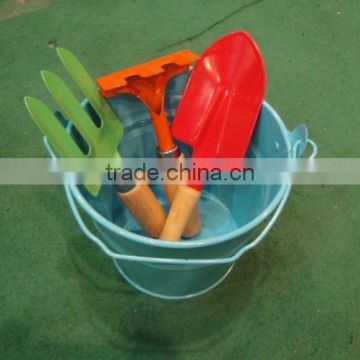 Set of 5 Gardeing Playtoy tools/Safe Childrens' Day Gift/Holiday Promotion/Small Bucket/Metal Flower watering Tin Pot