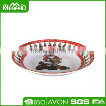 BPA free children Santa Claus holiday print melamine christmas kids bowl