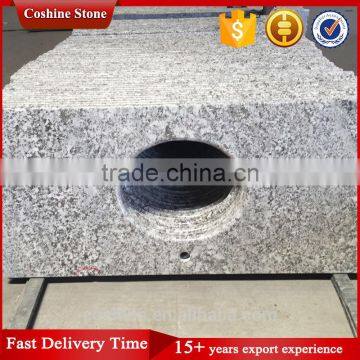 One Piece Bathroom Vanity Top Grey Granite Matertial photo-3