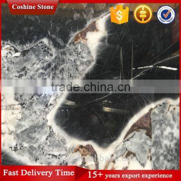 Black White Polished 1.8cm Thickness Cultured Galaxy Blue Marble Slabs photo-6