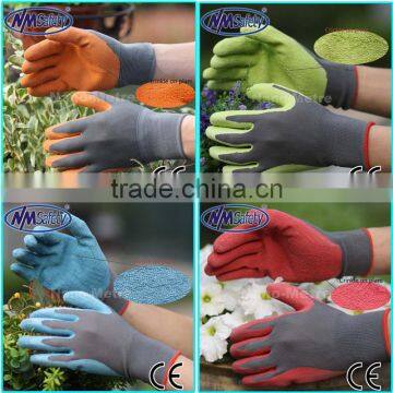 NMSAFETY polyester liner top glove latex gloves