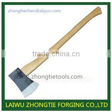 wooden handle outdoor steel axe