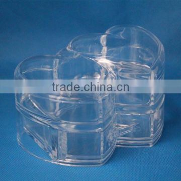 423269 acrylic heart shape cosmetic organzier