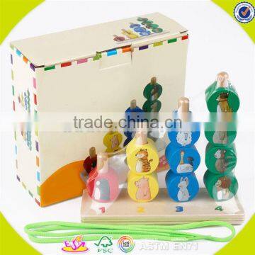Wholesale Funny Kids Wooden Stacking Animal Blocks Toy Hot Sale Interesting Baby Wooden Stacking Animal Blocks Toy W13D095 photo-4