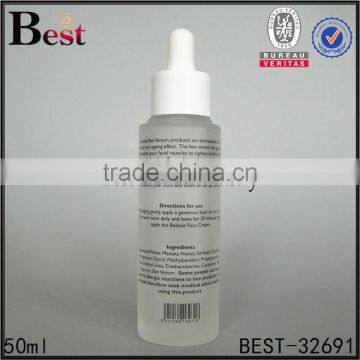 China Screen Printing 50ml Cosmetic Lotion Essential Oil Perfume Glass Dropper Bottle Wholesale photo-3