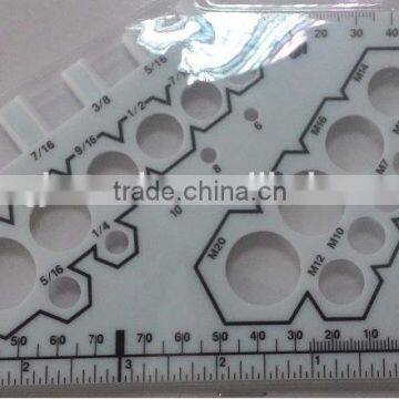 Nut and Bolt Gauge With Patent for Measuring Tool