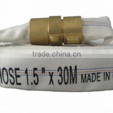 Synthetic Hose 1-1/2" fire hose with brass coupling