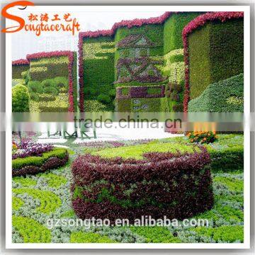 2016 Chinese Boxwood Hedge Artificial Landscape Topiary for Garden Decoration photo-3