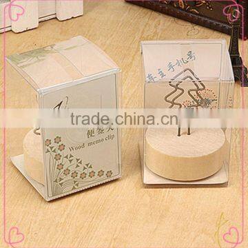 OEM Designs Bronze Metal Card Clips With Round Wooden Base photo-5